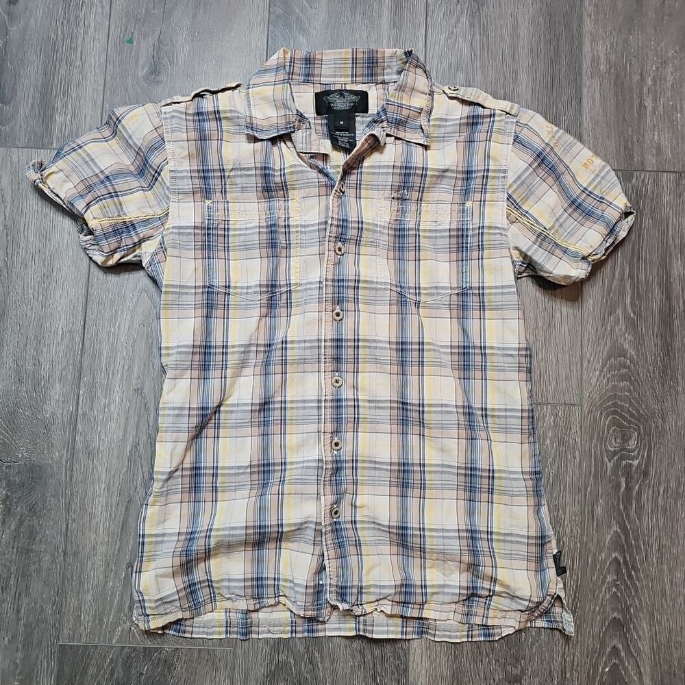 HARLEY-DAVIDSON SHORT SLEEVE BUTTON SHIRT Mens M